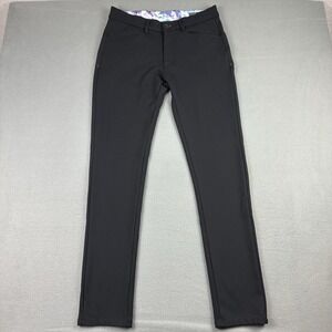 Au Noir Sophisticated 32x32 Black Flex Tech Straight Dress Pants